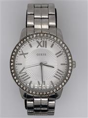GUESS Women's U0329L1 Crystal-Accented Stainless Steel Watch